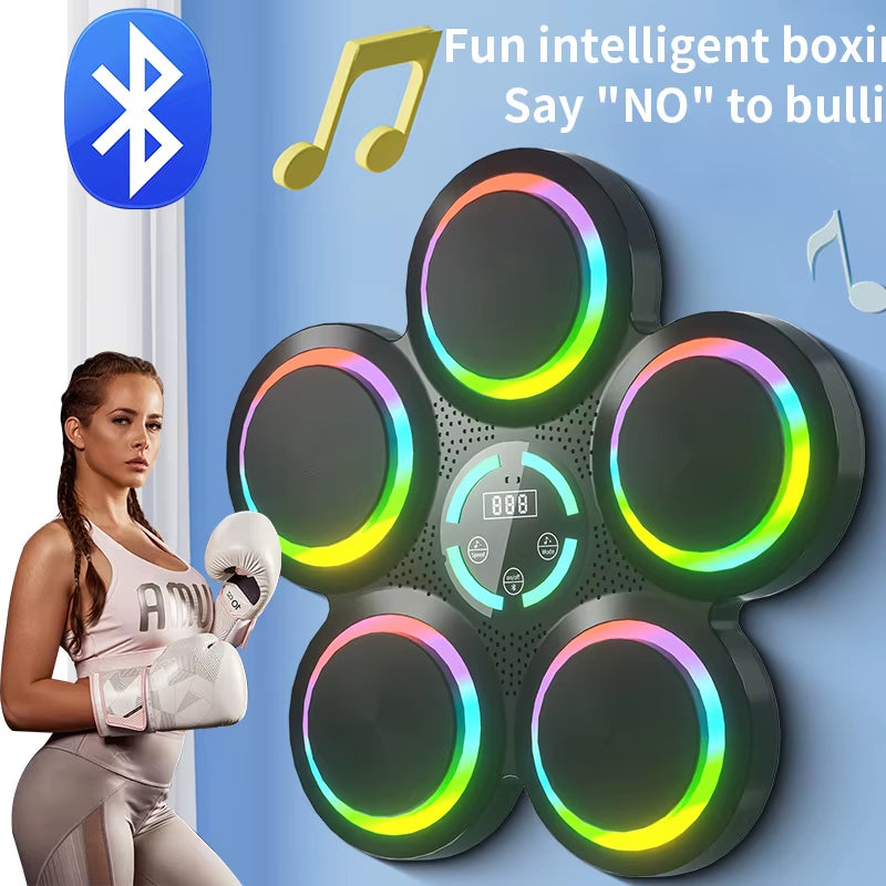 2024 Bluetooth Music Boxing Machine Smart Sports Fitness Music Boxing Bag Muay Thai Rhythm Response Exercise Boxing Machine
